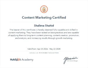 Hubspot-certificate-best digital marketer-in-kannur
